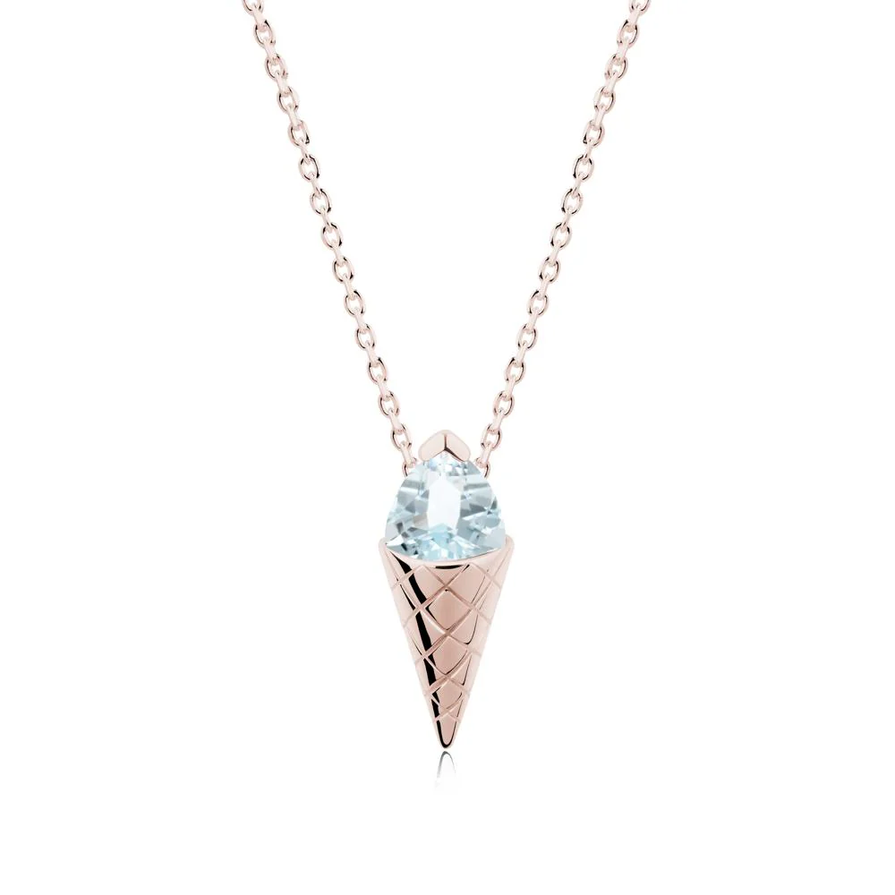 Ice Cream Inspired Aquamarine Pendant