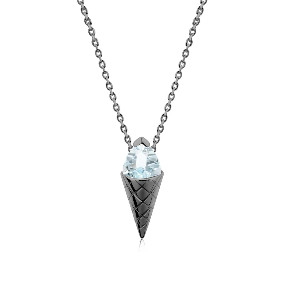 Ice Cream Inspired Aquamarine Pendant - Image 2