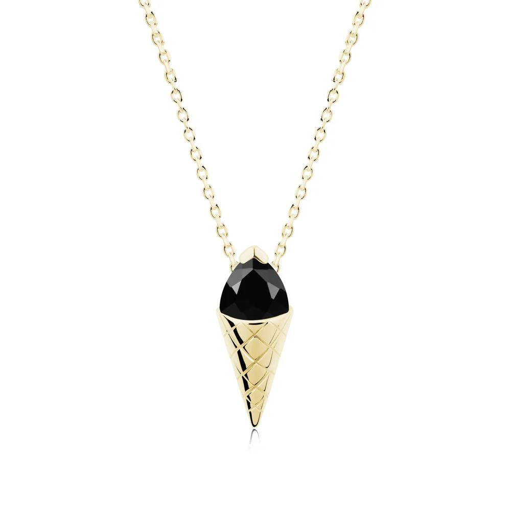 Ice Cream Inspired Black Spinel Pendant - Image 5