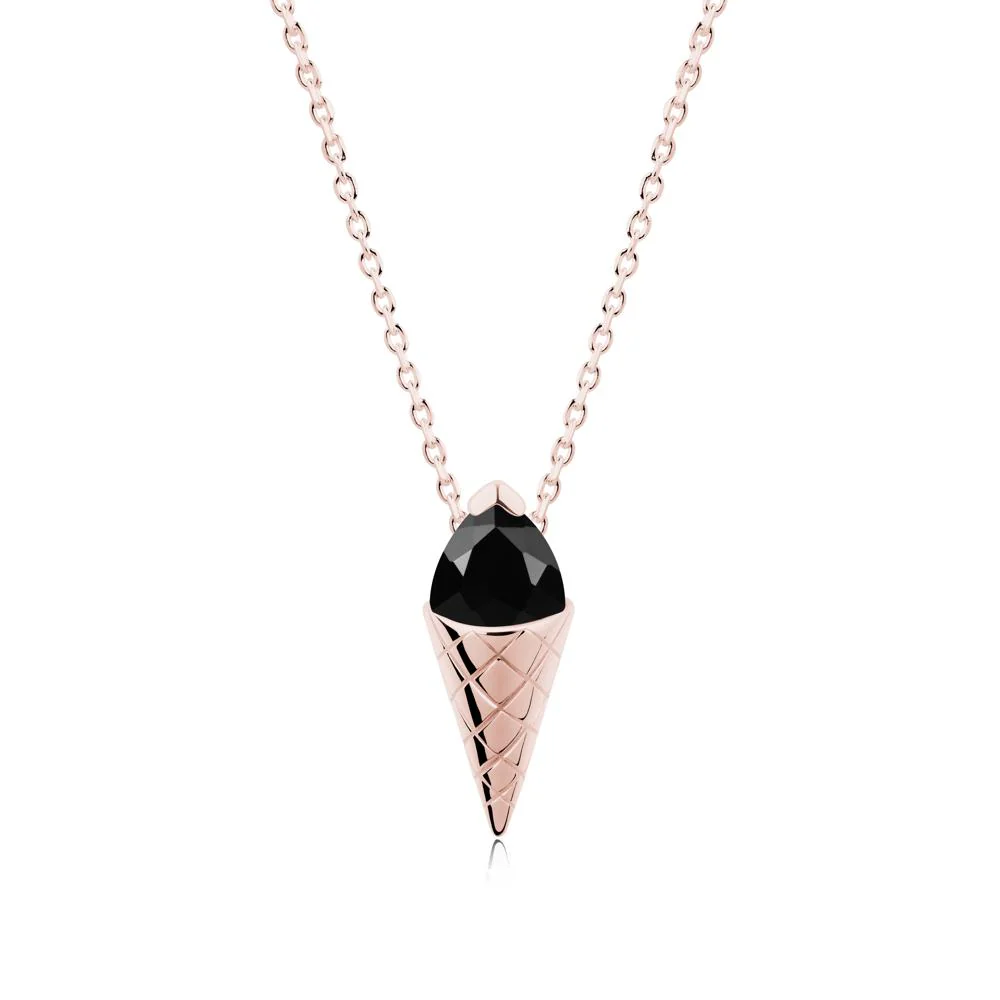 Ice Cream Inspired Black Spinel Pendant - Image 7