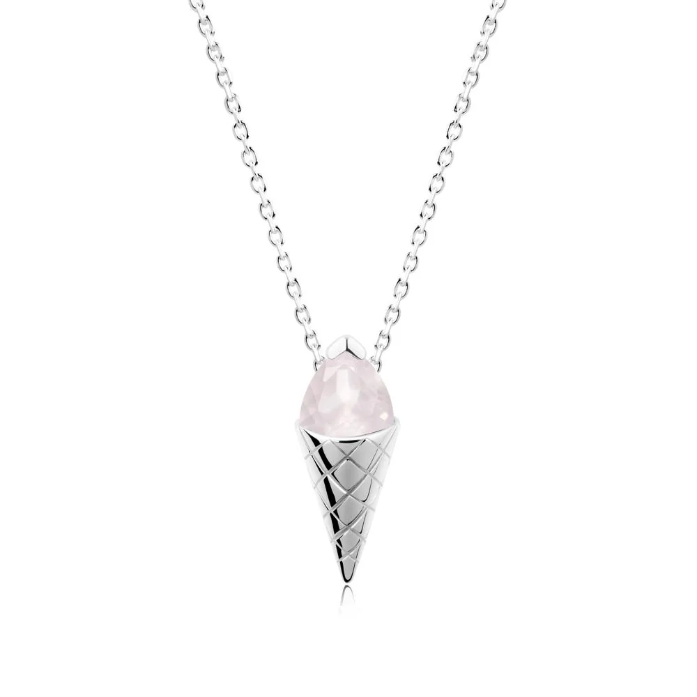 Ice Cream Inspired Rose Quartz Pendant - Image 2