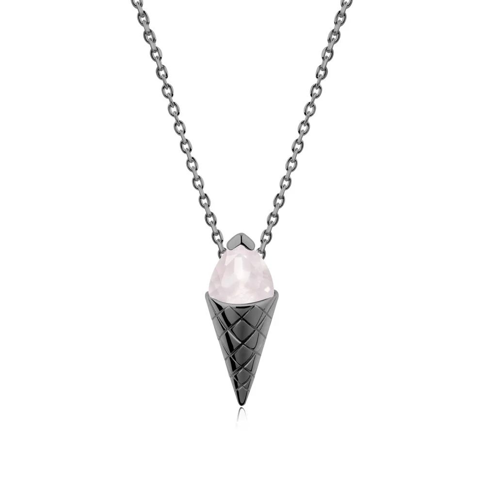 Ice Cream Inspired Rose Quartz Pendant - Image 6