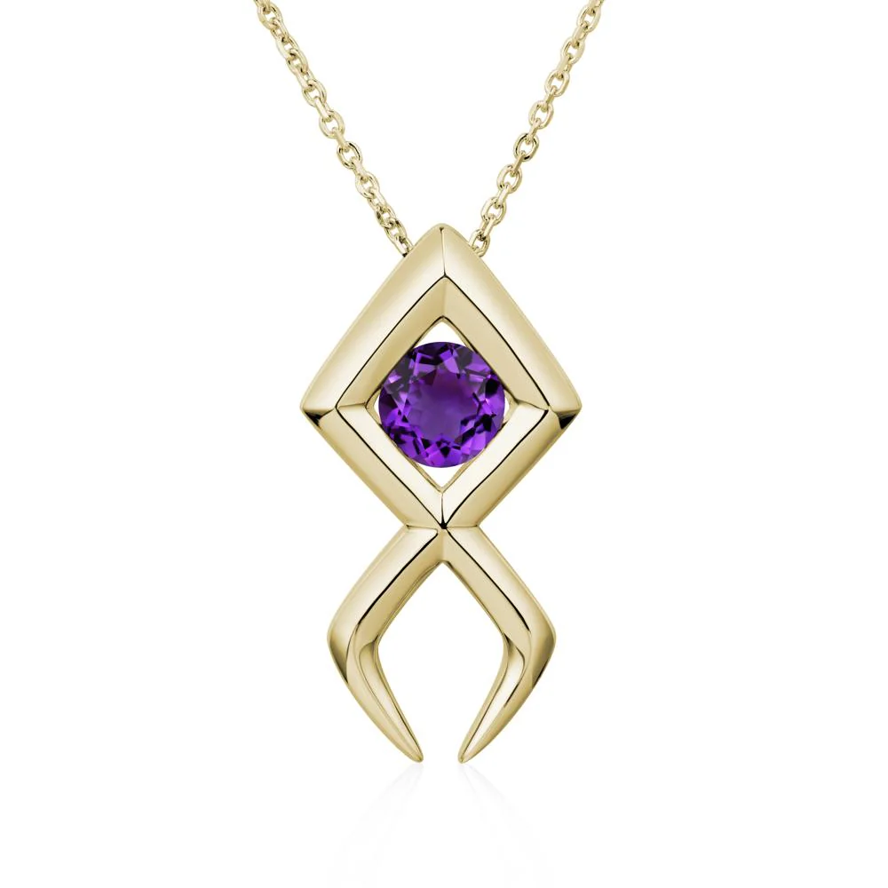 Jesus Fish Amethyst Necklace - Image 4