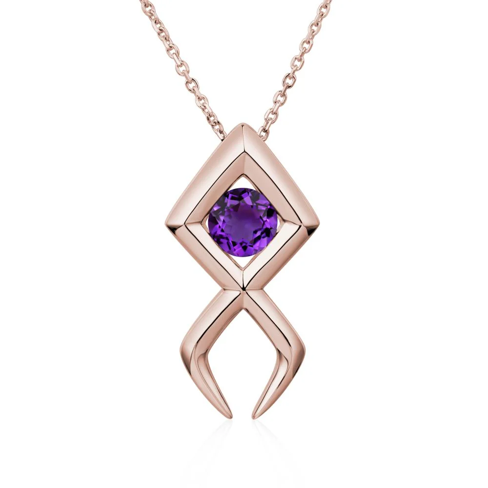 Jesus Fish Amethyst Necklace - Image 5