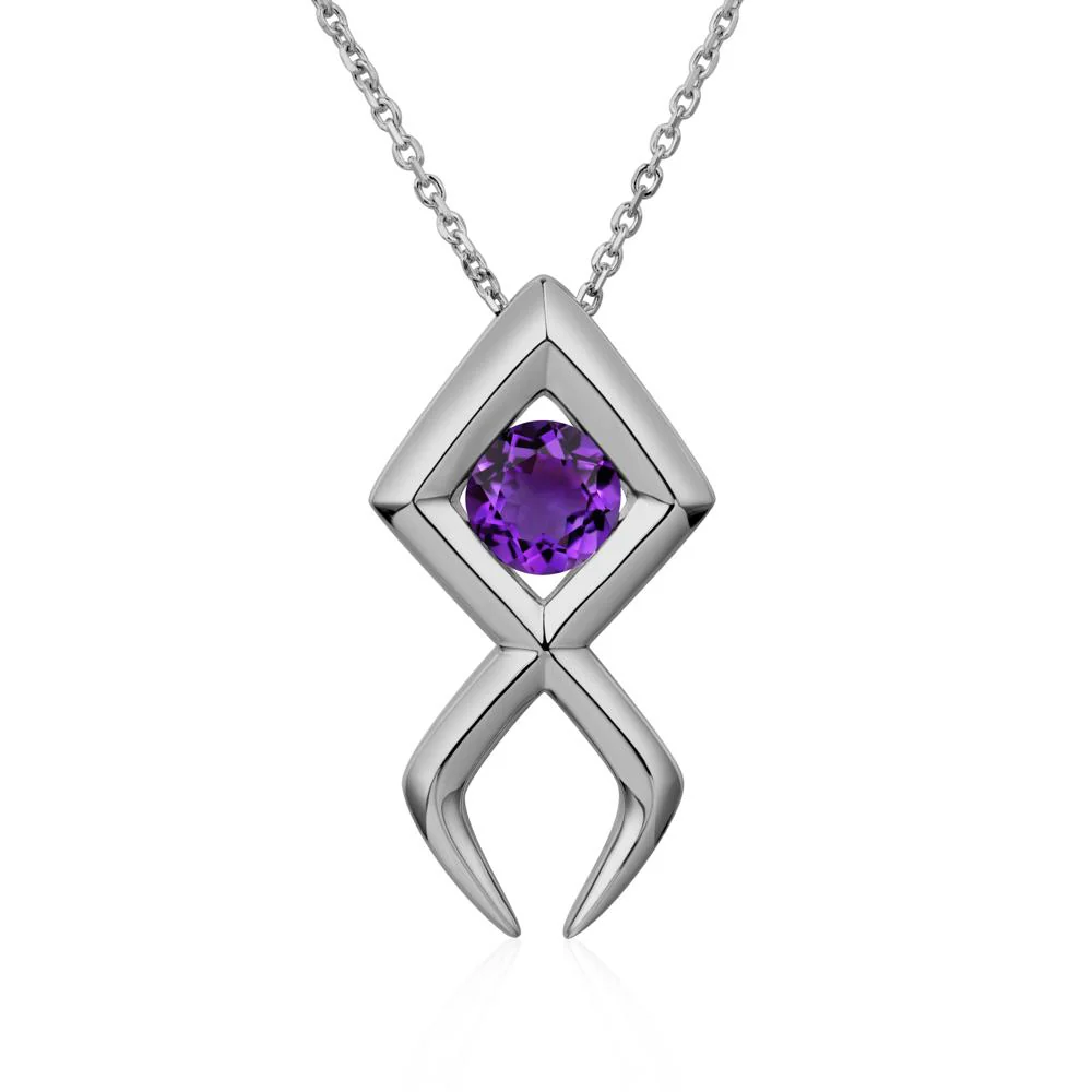 Jesus Fish Amethyst Necklace - Image 6