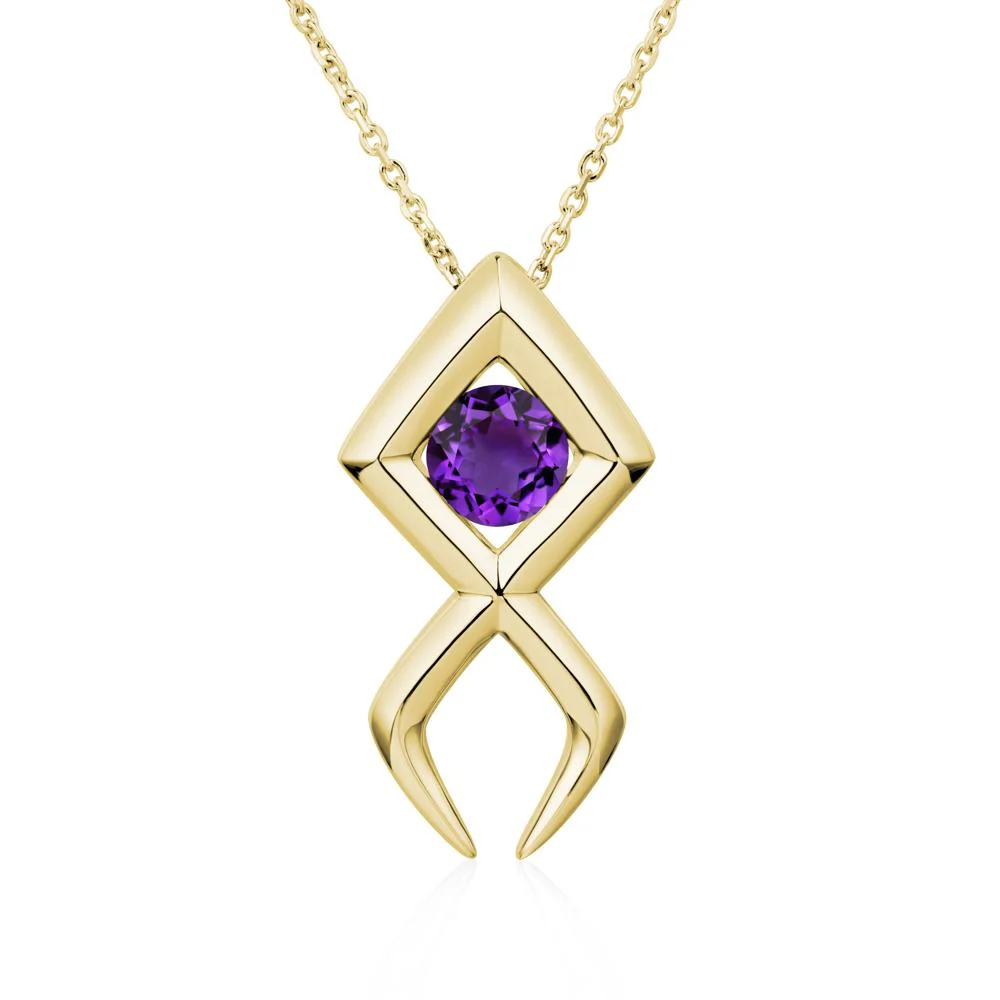 Jesus Fish Amethyst Necklace - Image 8
