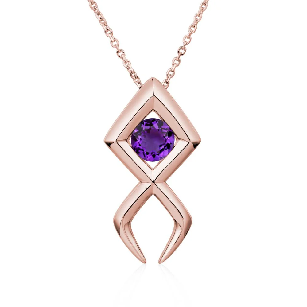 Jesus Fish Amethyst Necklace - Image 9