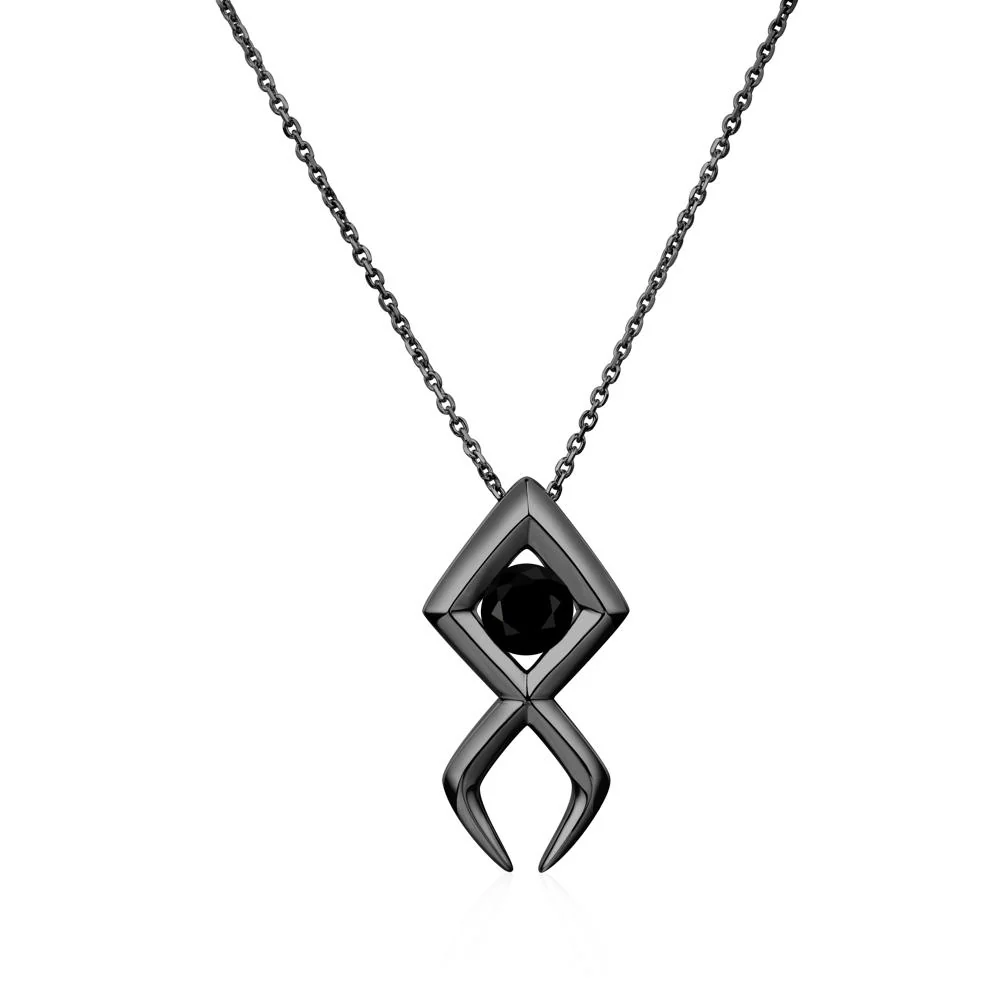 Jesus Fish Black Spinel Necklace - Image 11