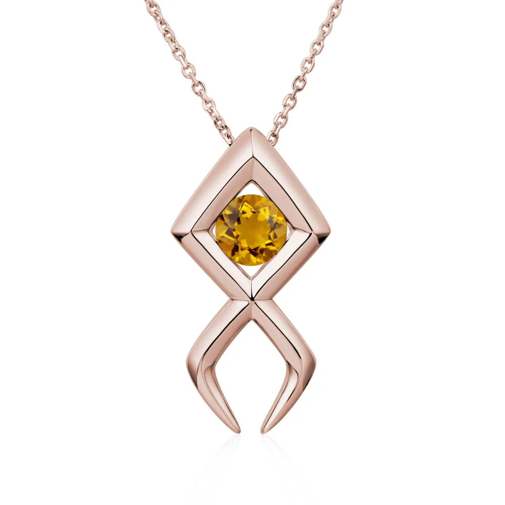 Jesus Fish Citrine Necklace - Image 5