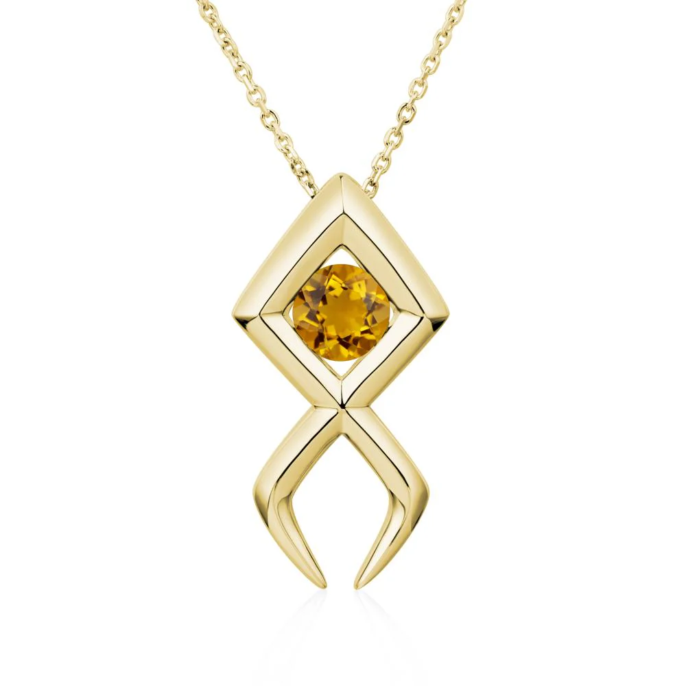 Jesus Fish Citrine Necklace - Image 8