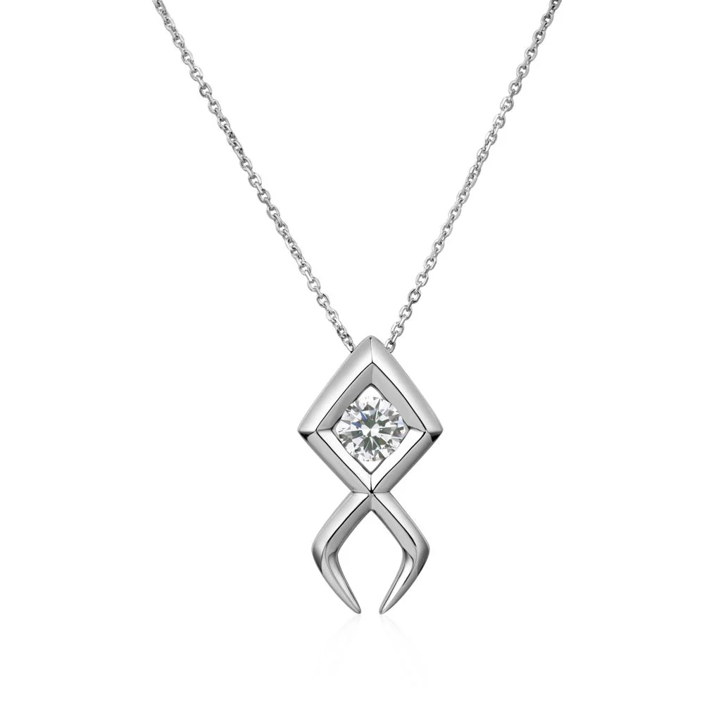 Jesus Fish Cubic Zirconia Necklace - Image 10