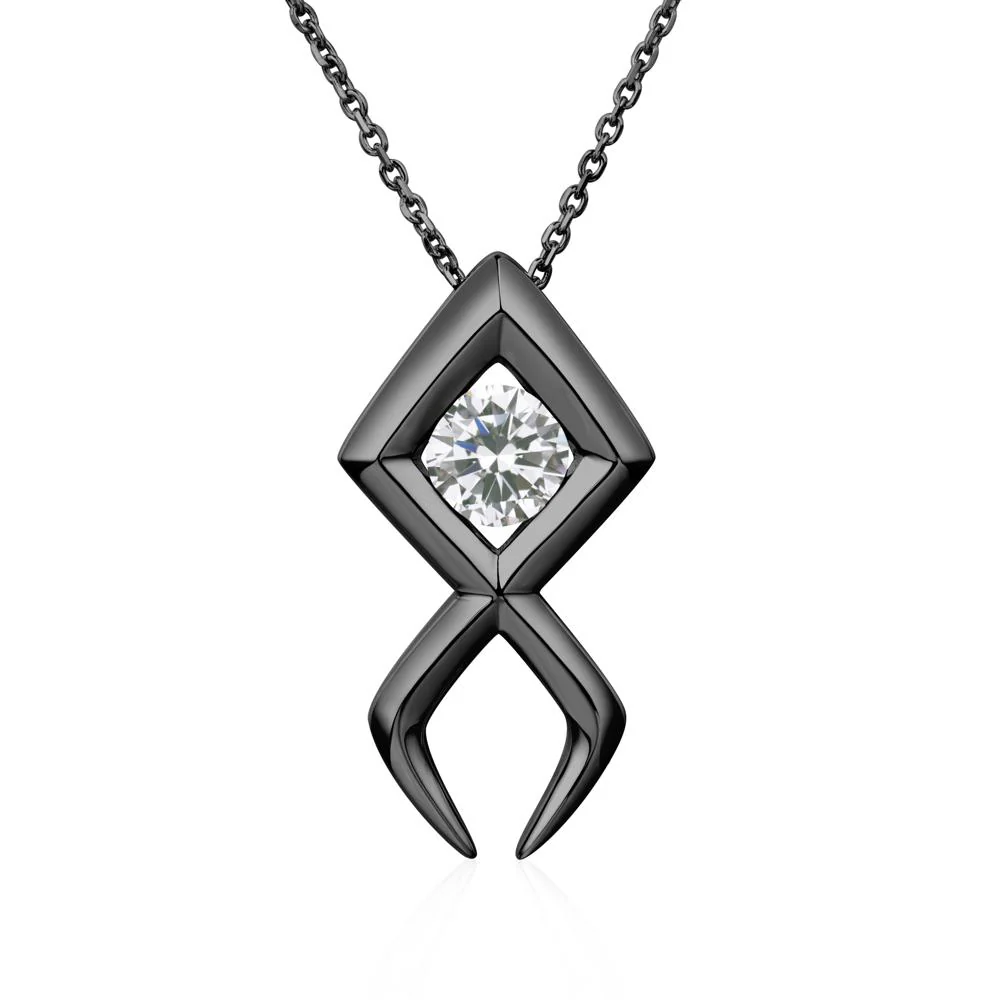 Jesus Fish Cubic Zirconia Necklace - Image 3