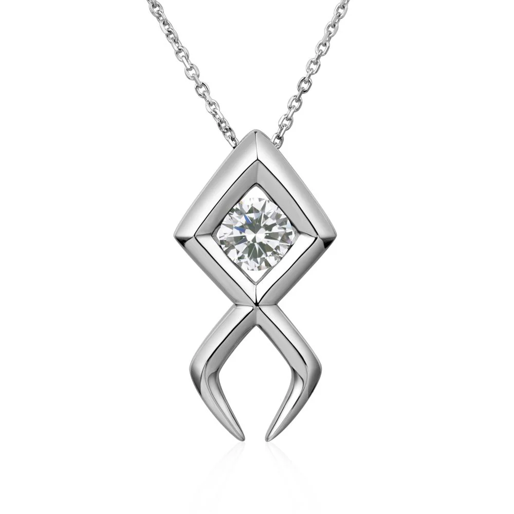 Jesus Fish Cubic Zirconia Necklace - Image 4