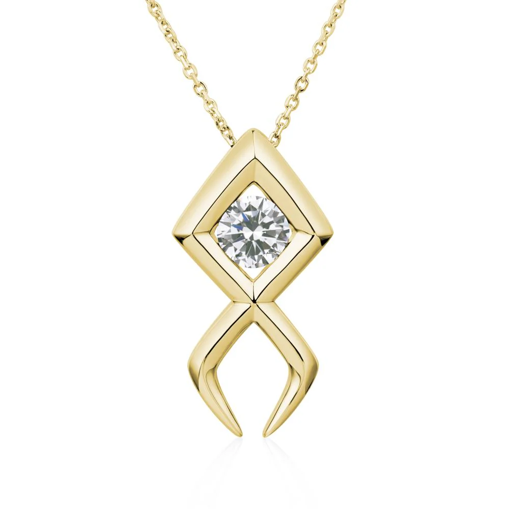 Jesus Fish Cubic Zirconia Necklace - Image 8