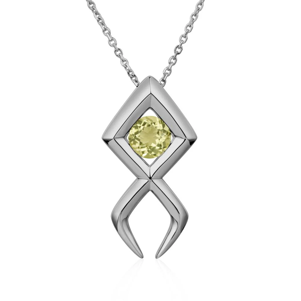 Jesus Fish Lemon Quartz Necklace - Image 6