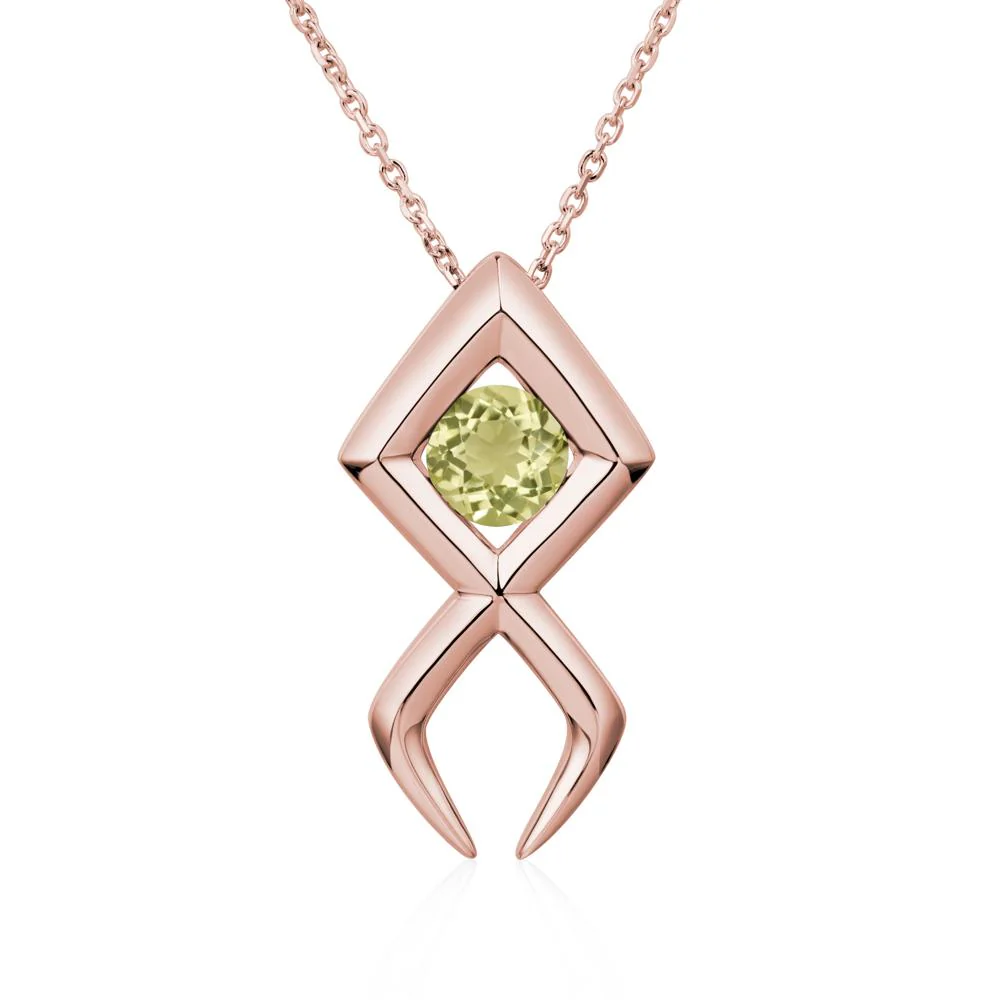 Jesus Fish Lemon Quartz Necklace - Image 9