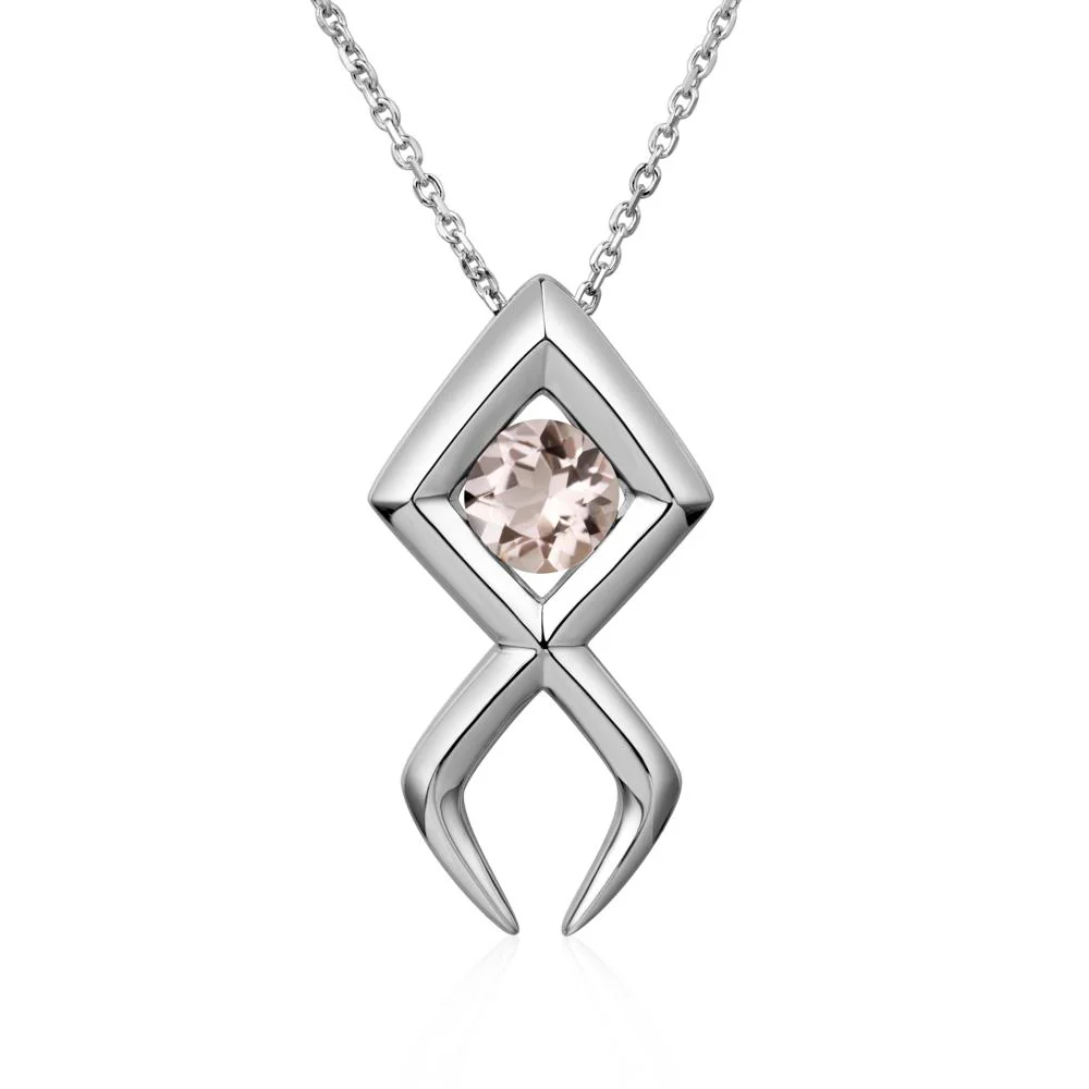 Jesus Fish Morganite Necklace - Image 4