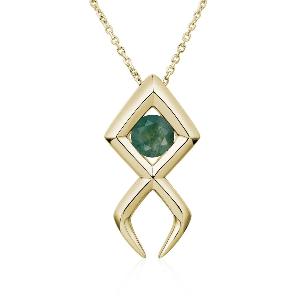 Jesus Fish Moss Agate Necklace - Image 4