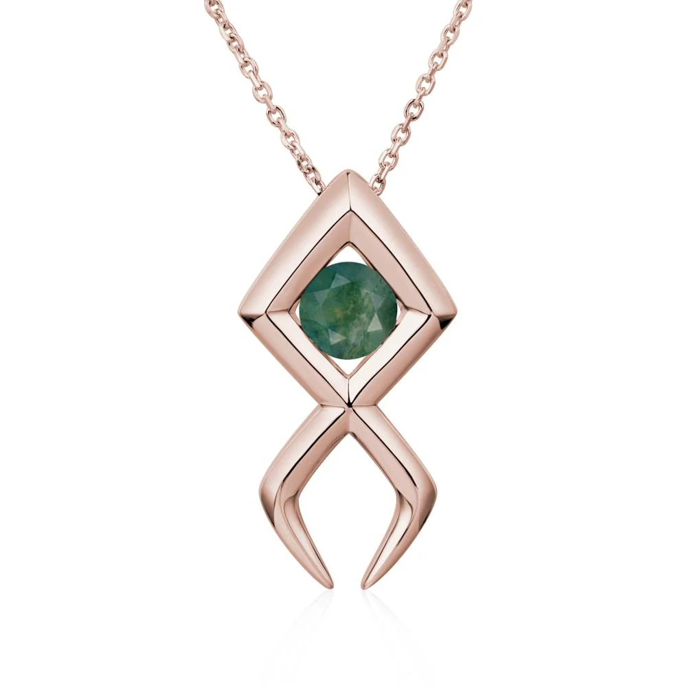 Jesus Fish Moss Agate Necklace - Image 5