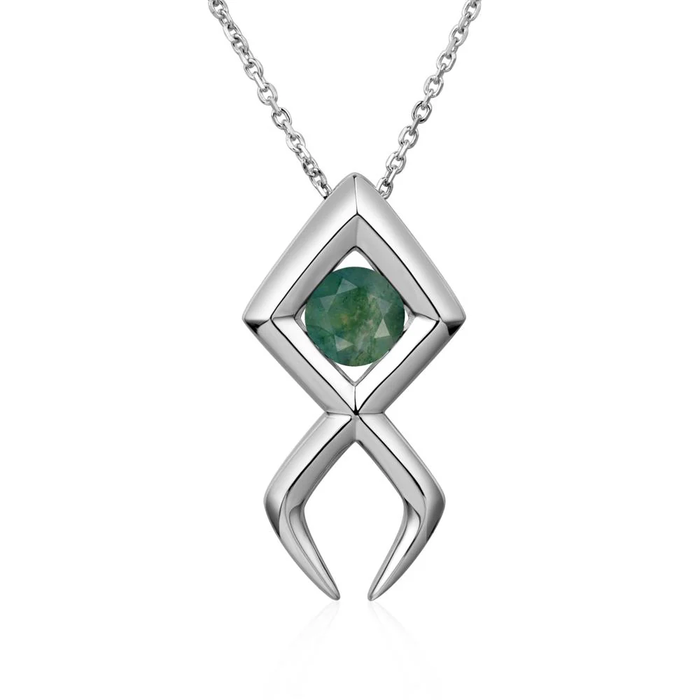 Jesus Fish Moss Agate Necklace - Image 7