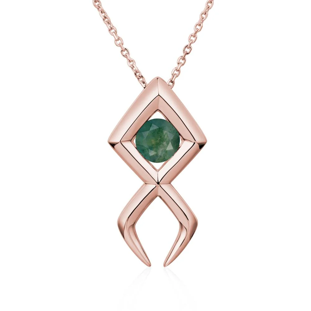 Jesus Fish Moss Agate Necklace - Image 9