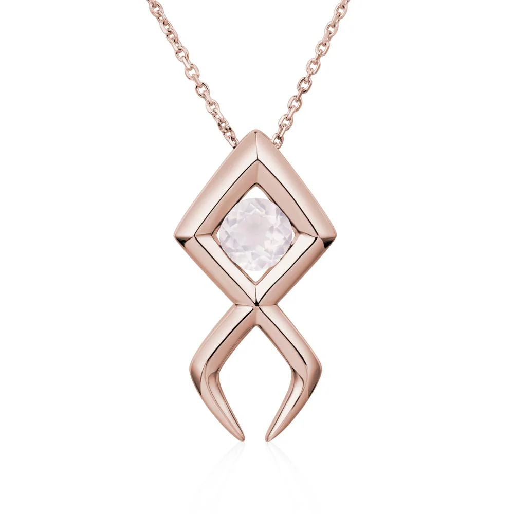 Jesus Fish Rose Quartz Necklace - Image 5