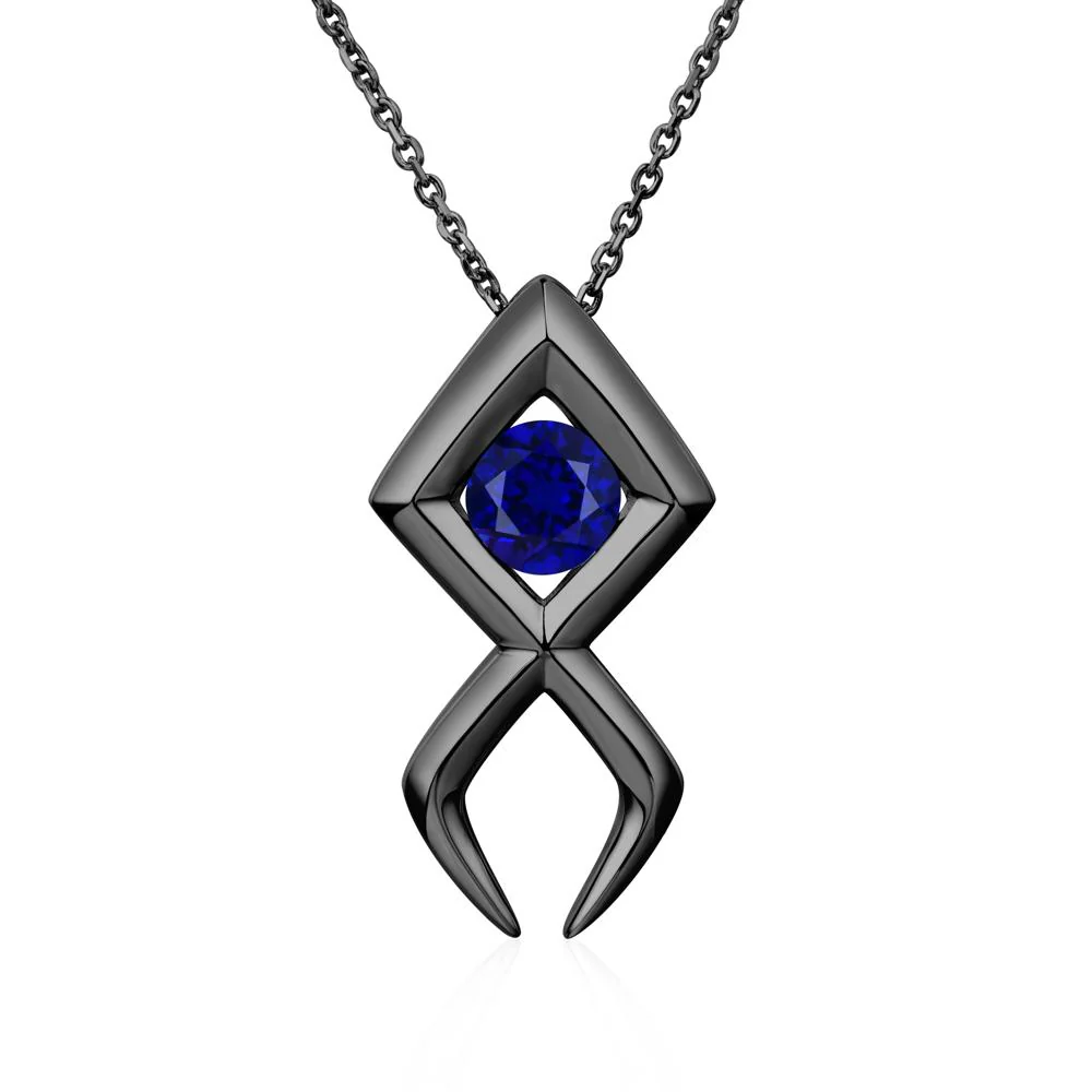 Jesus Fish Sapphire Necklace - Image 3