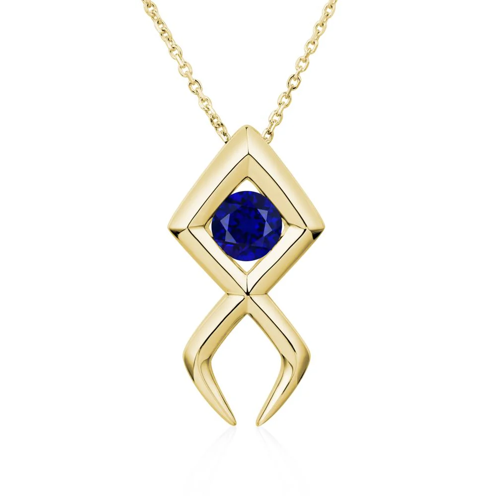 Jesus Fish Sapphire Necklace - Image 8