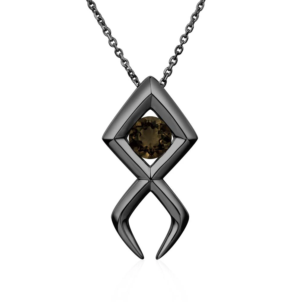 Jesus Fish Smoky Quartz Necklace - Image 3