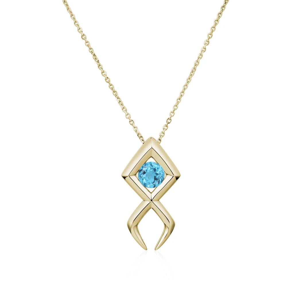 Jesus Fish Swiss Blue Topaz Necklace - Image 13