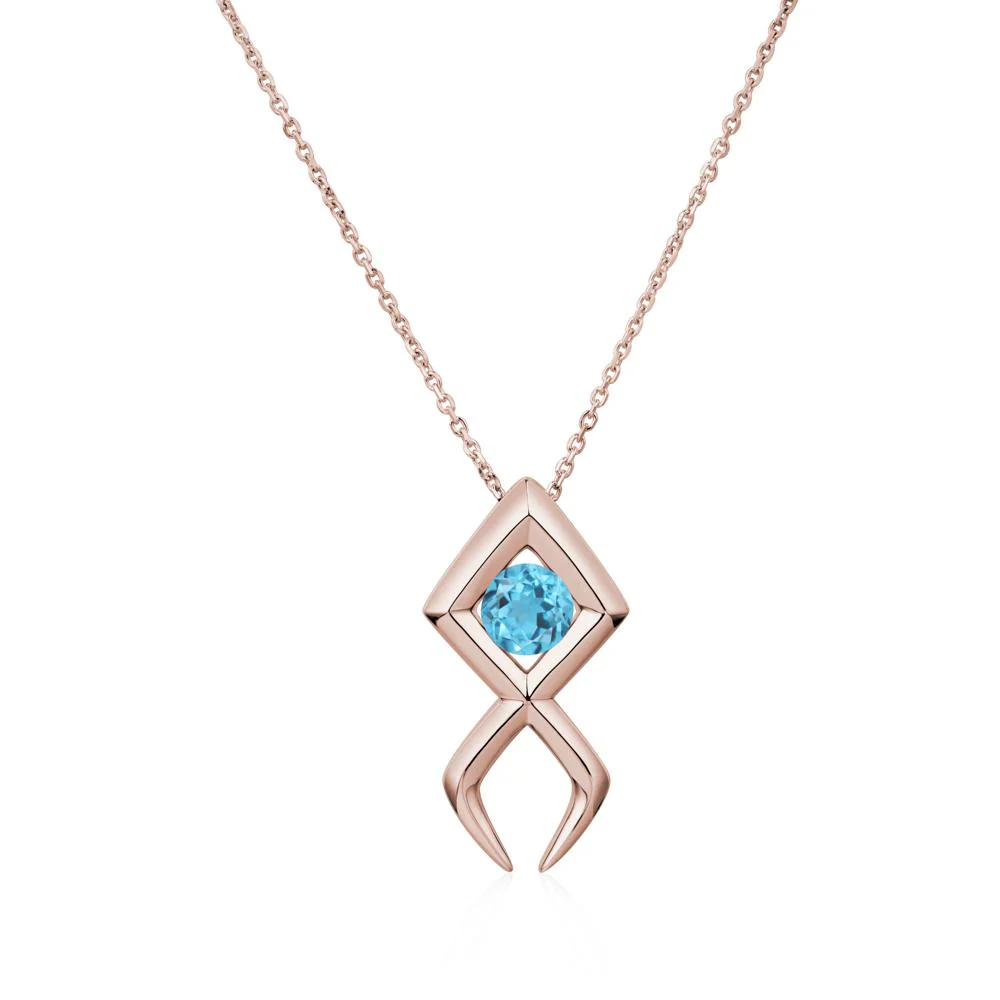 Jesus Fish Swiss Blue Topaz Necklace - Image 14