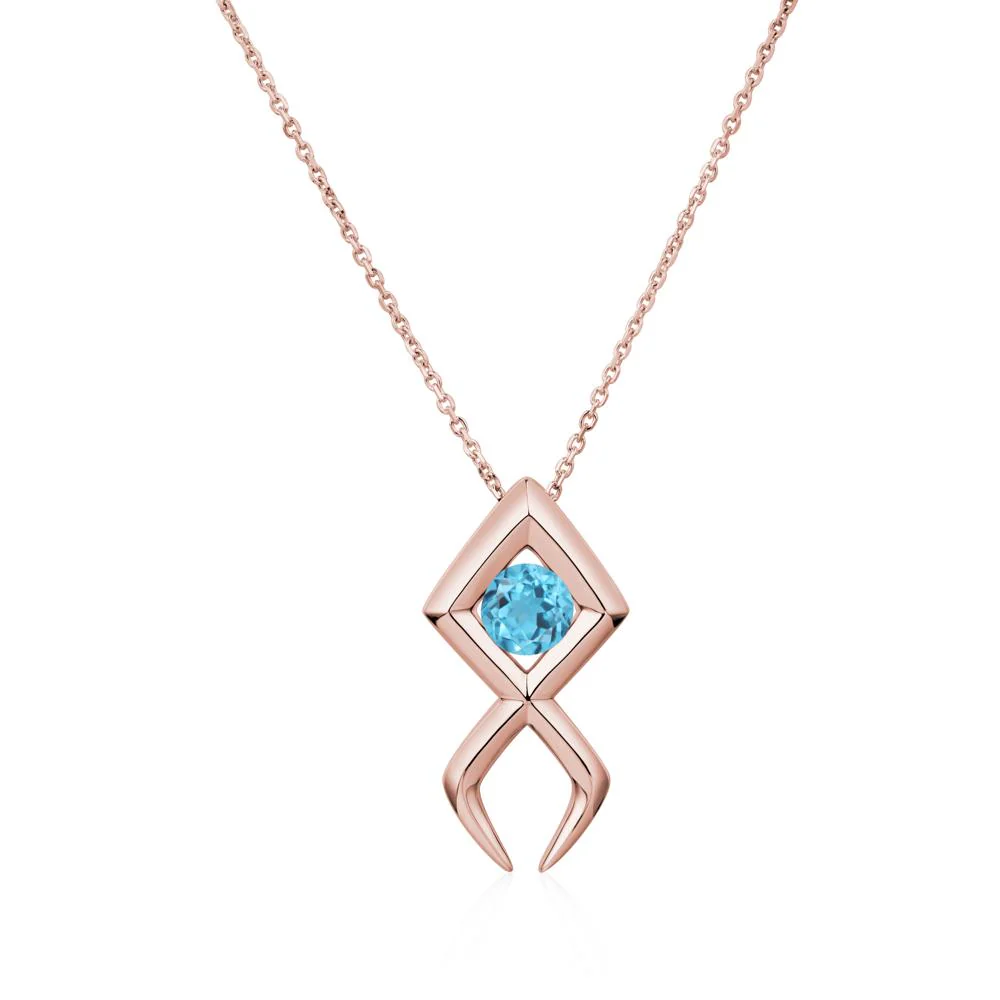 Jesus Fish Swiss Blue Topaz Necklace - Image 18