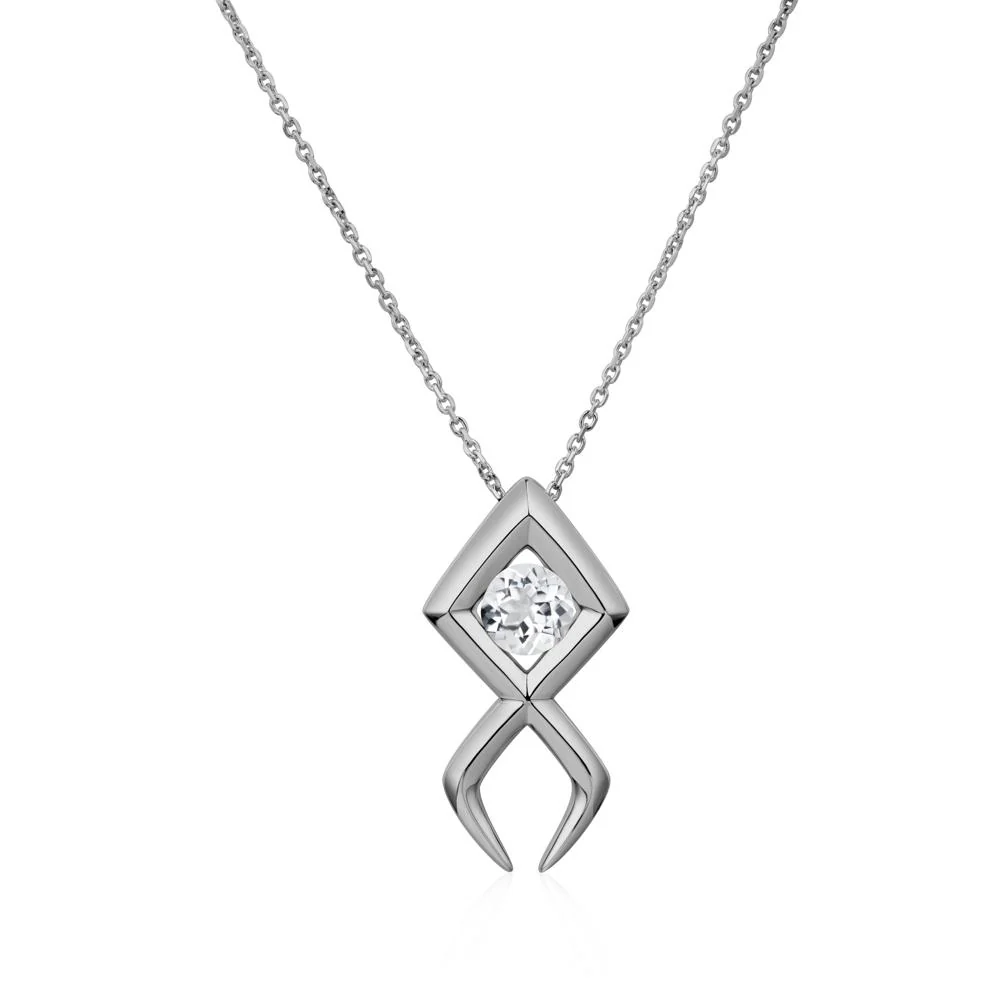 Jesus Fish White Topaz Necklace - Image 15