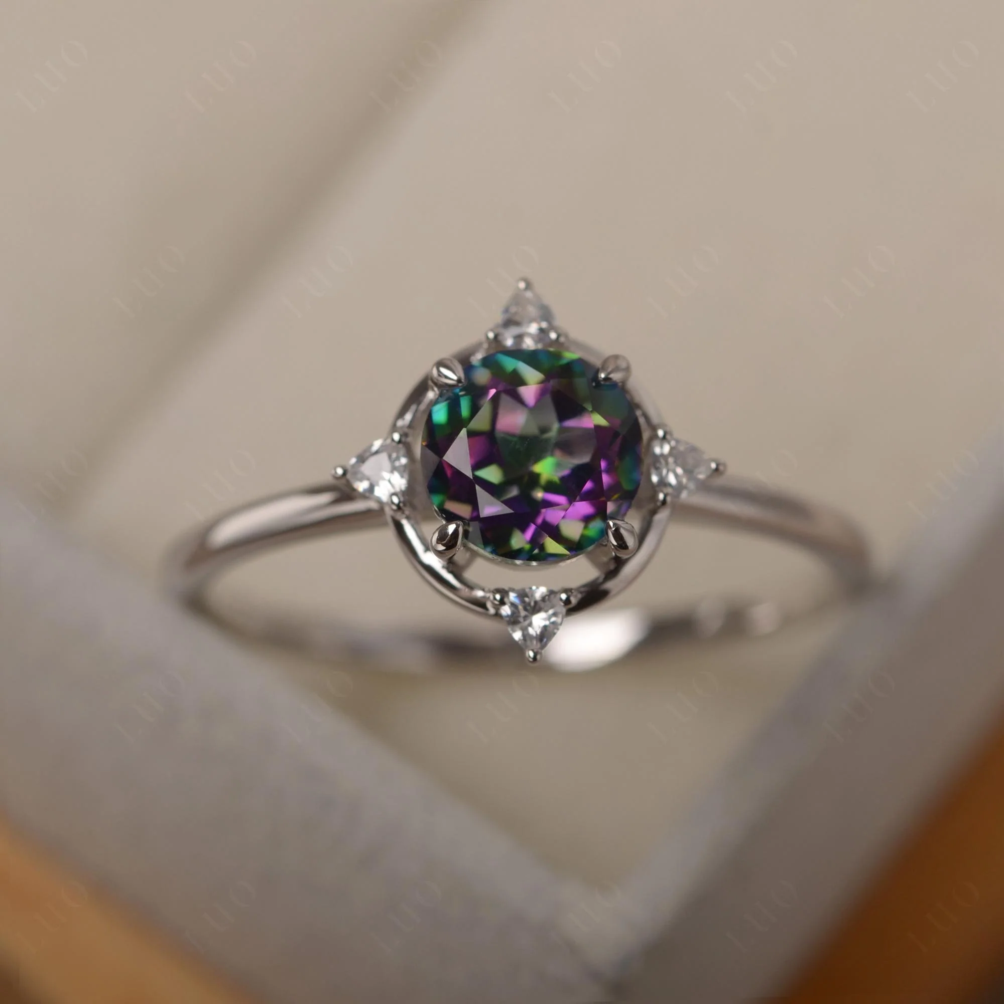 Mystic Topaz Compass Setting Ring - Image 10