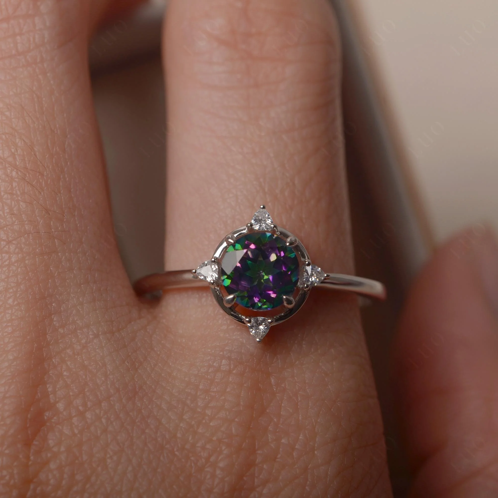 Mystic Topaz Compass Setting Ring - Image 14