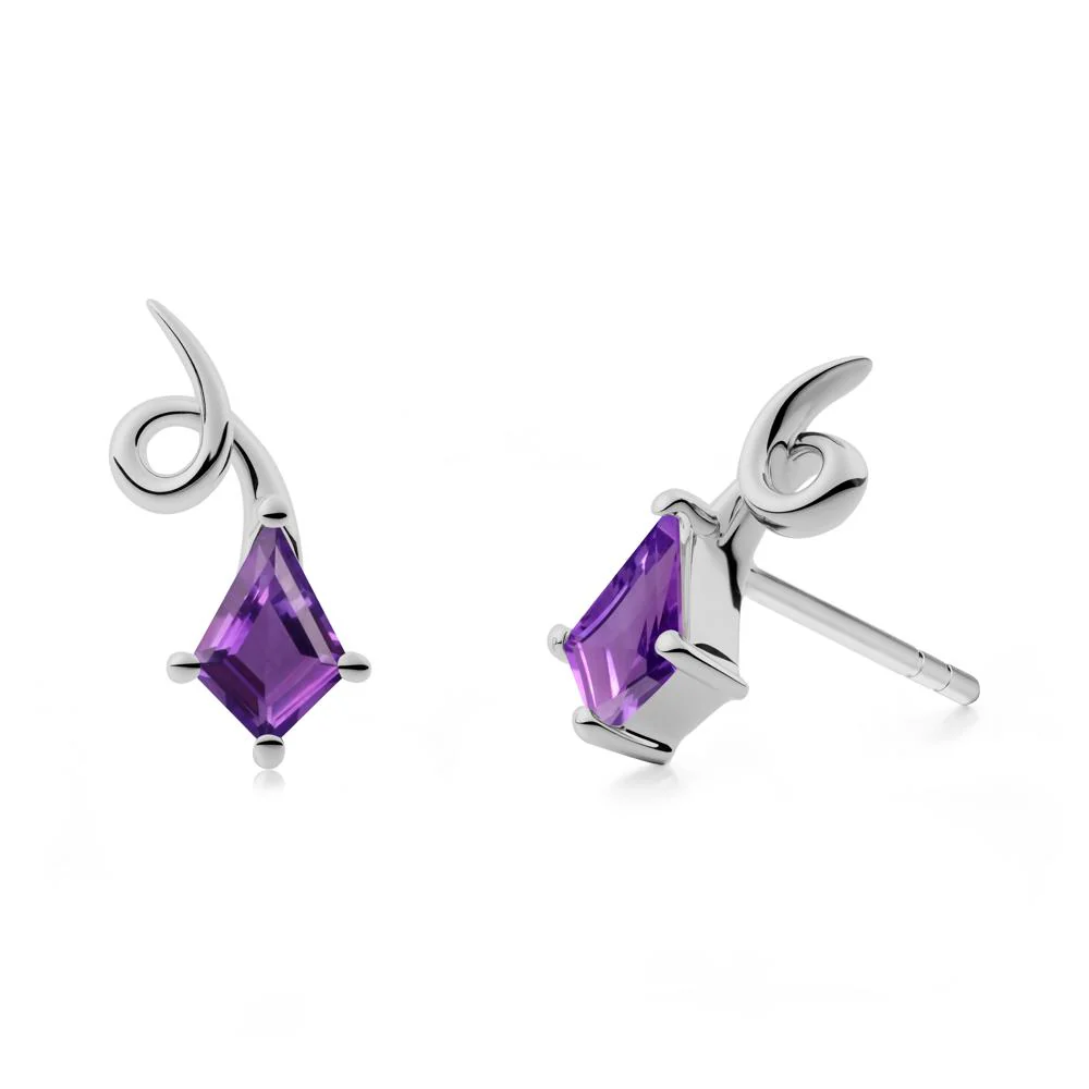 Kite-Cut Amethyst Earrings
