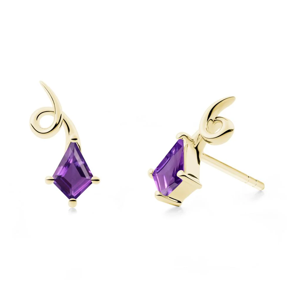 Kite-Cut Amethyst Earrings - Image 8