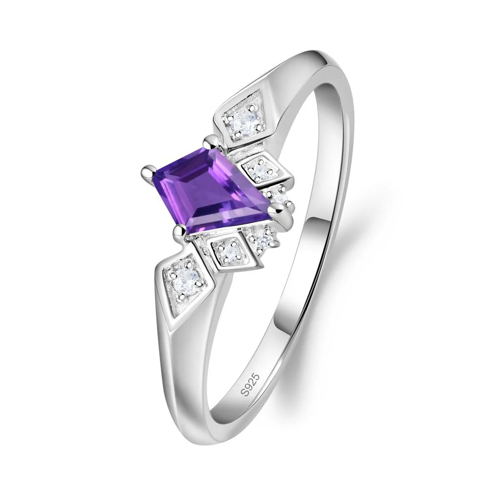 Kite-Cut Amethyst Statement Ring - Image 2