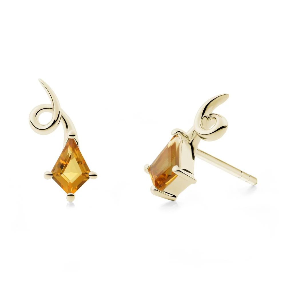 Kite-Cut Citrine Earrings - Image 3