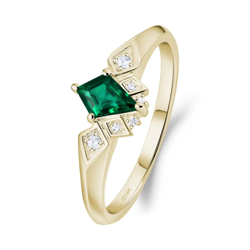Kite-Cut Emerald Statement Ring - Image 2