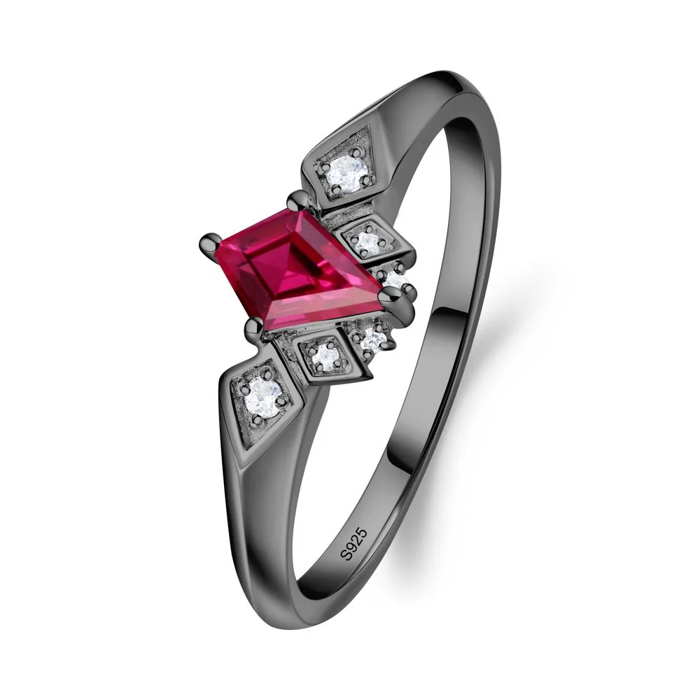 Kite-Cut Ruby Statement Ring - Image 7