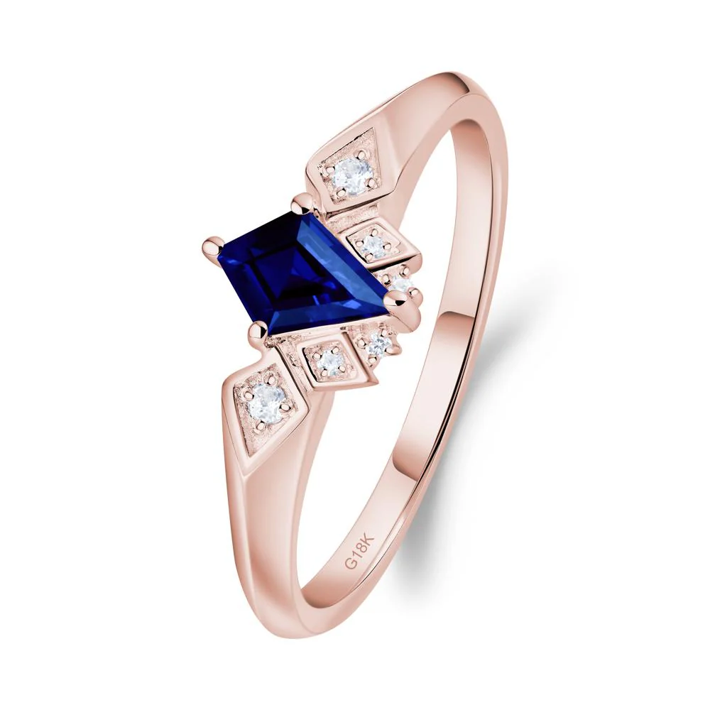 Kite-Cut Sapphire Statement Ring - Image 4
