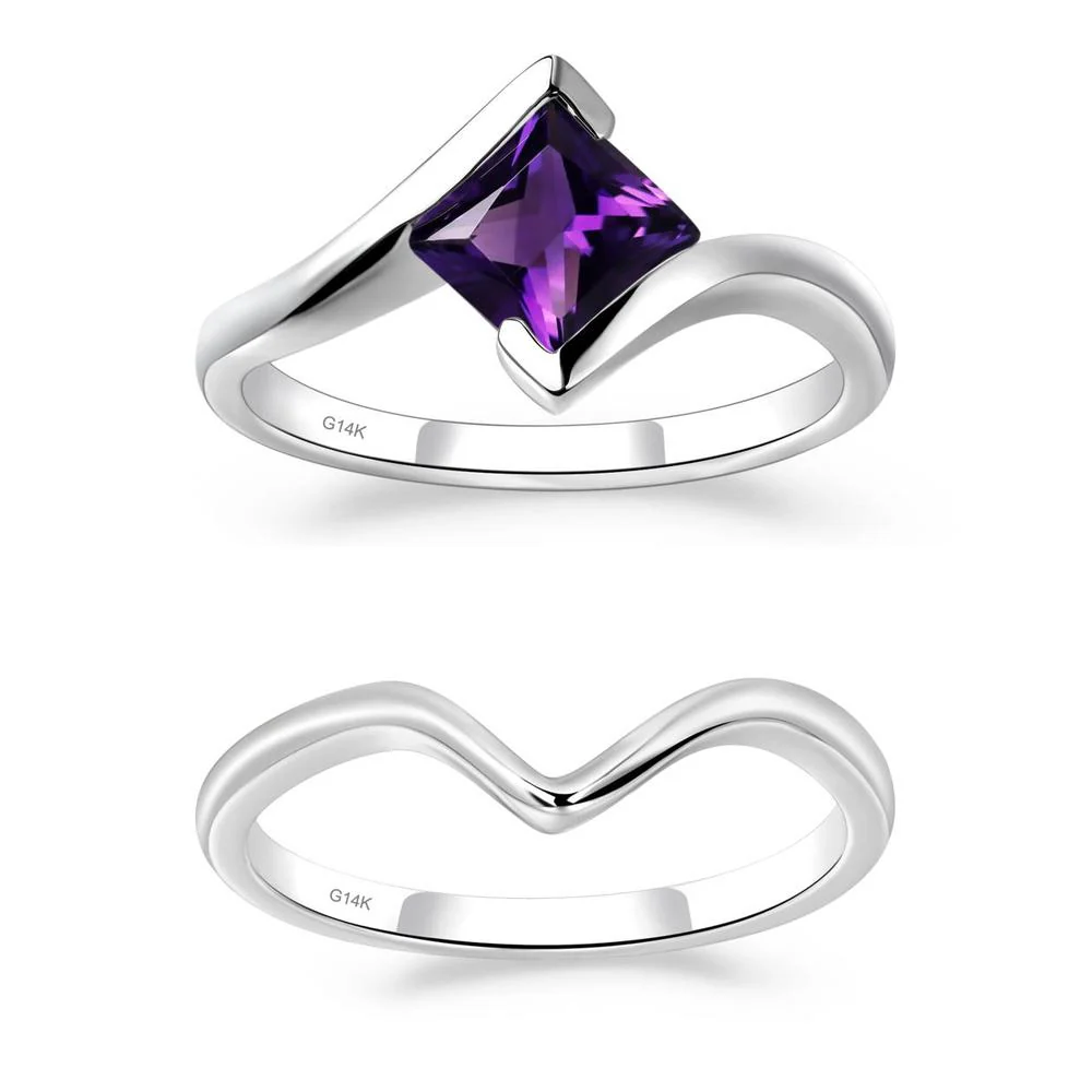 Amethyst Tension Setting Ring - Image 13