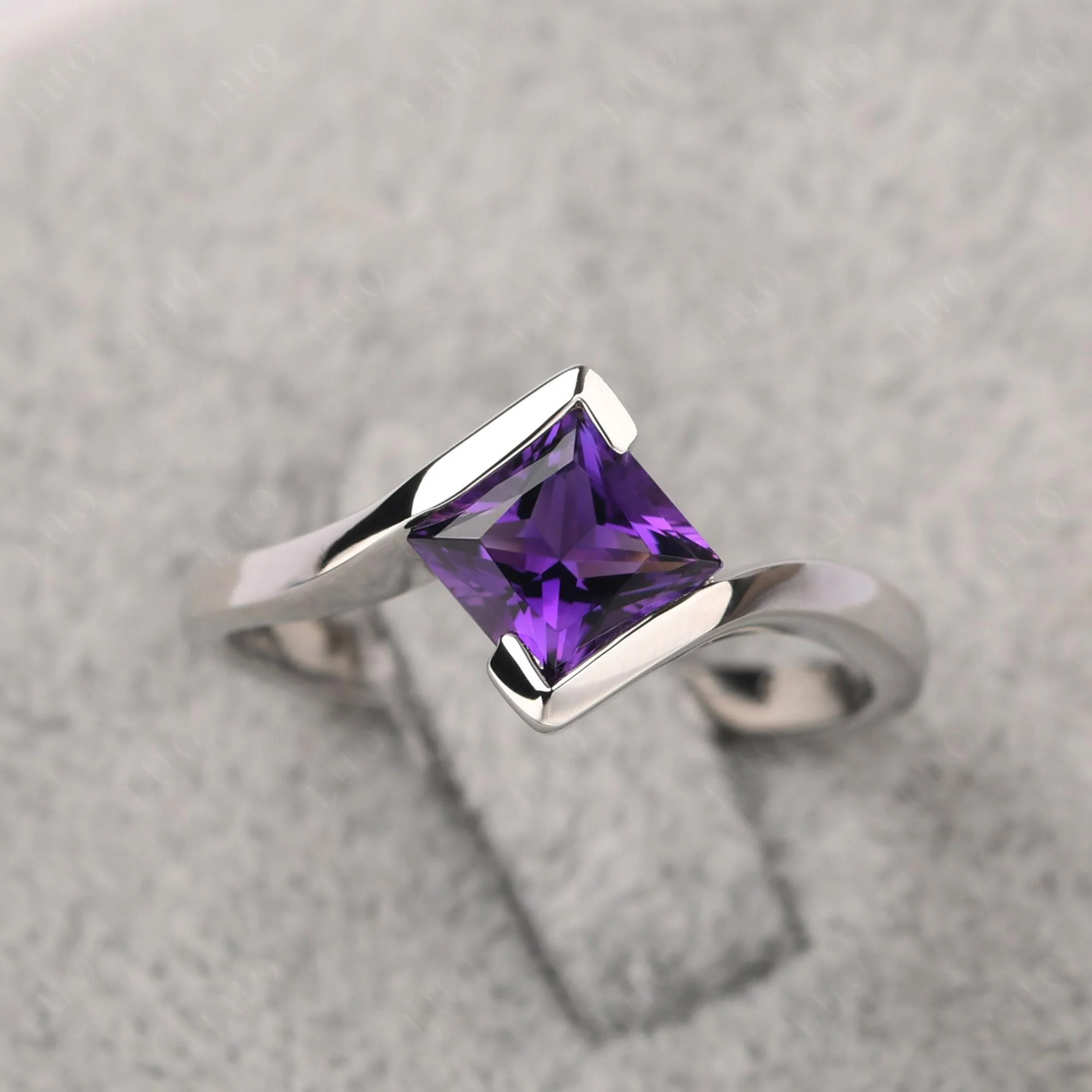 Amethyst Tension Setting Ring - Image 29