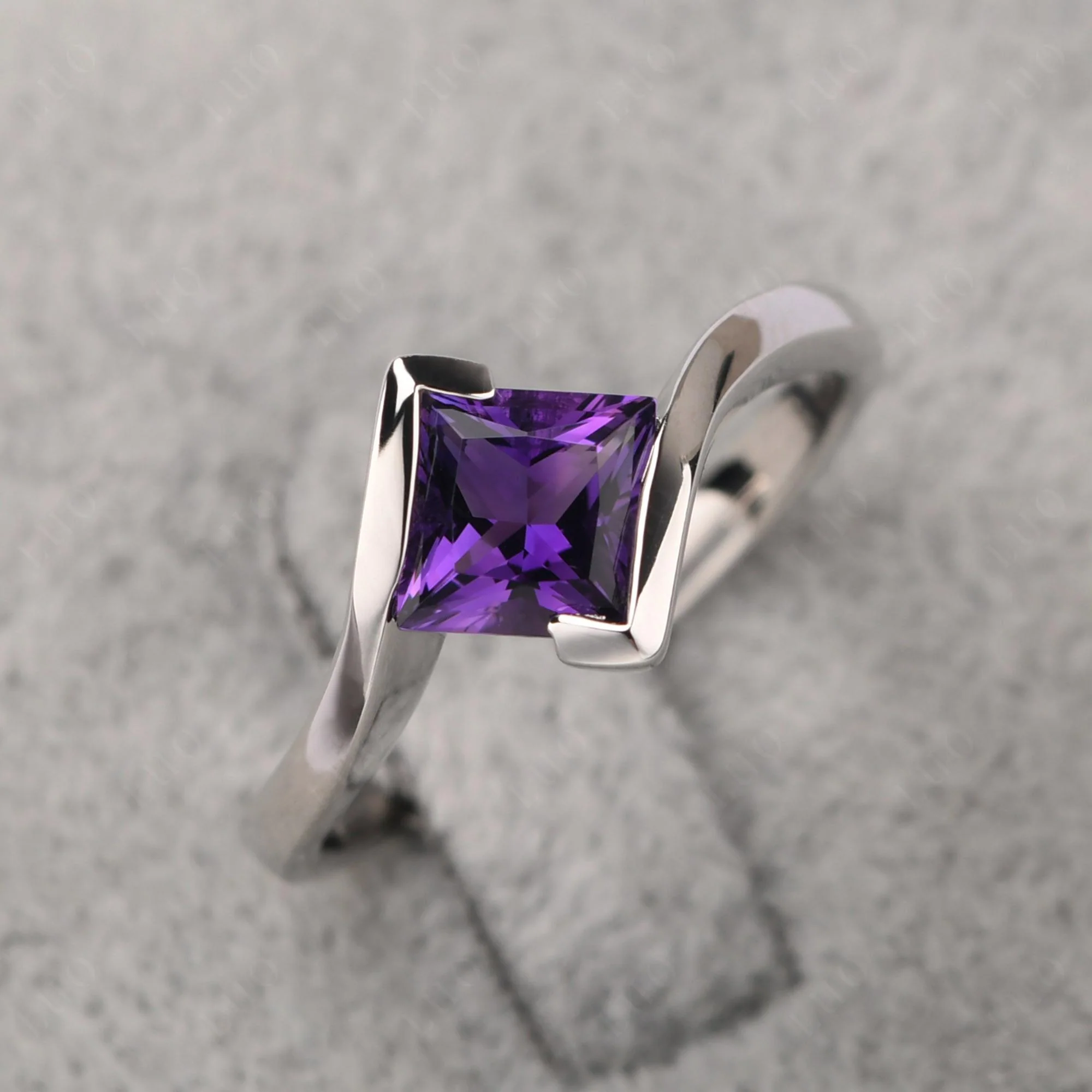 Amethyst Tension Setting Ring - Image 30