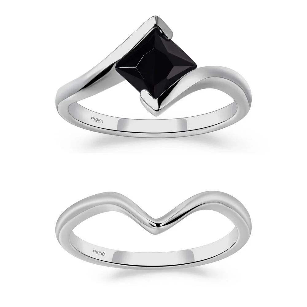 Black Spinel Tension Engagement Ring - Image 25