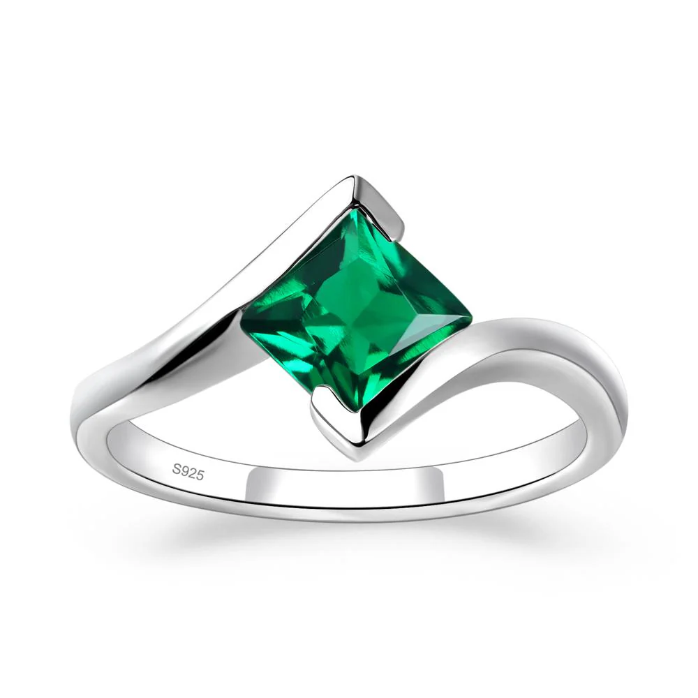 Emerald Tension Setting Ring