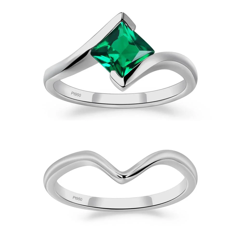 Emerald Tension Setting Ring - Image 25