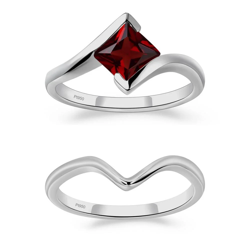 Garnet Tension Engagement Ring - Image 25