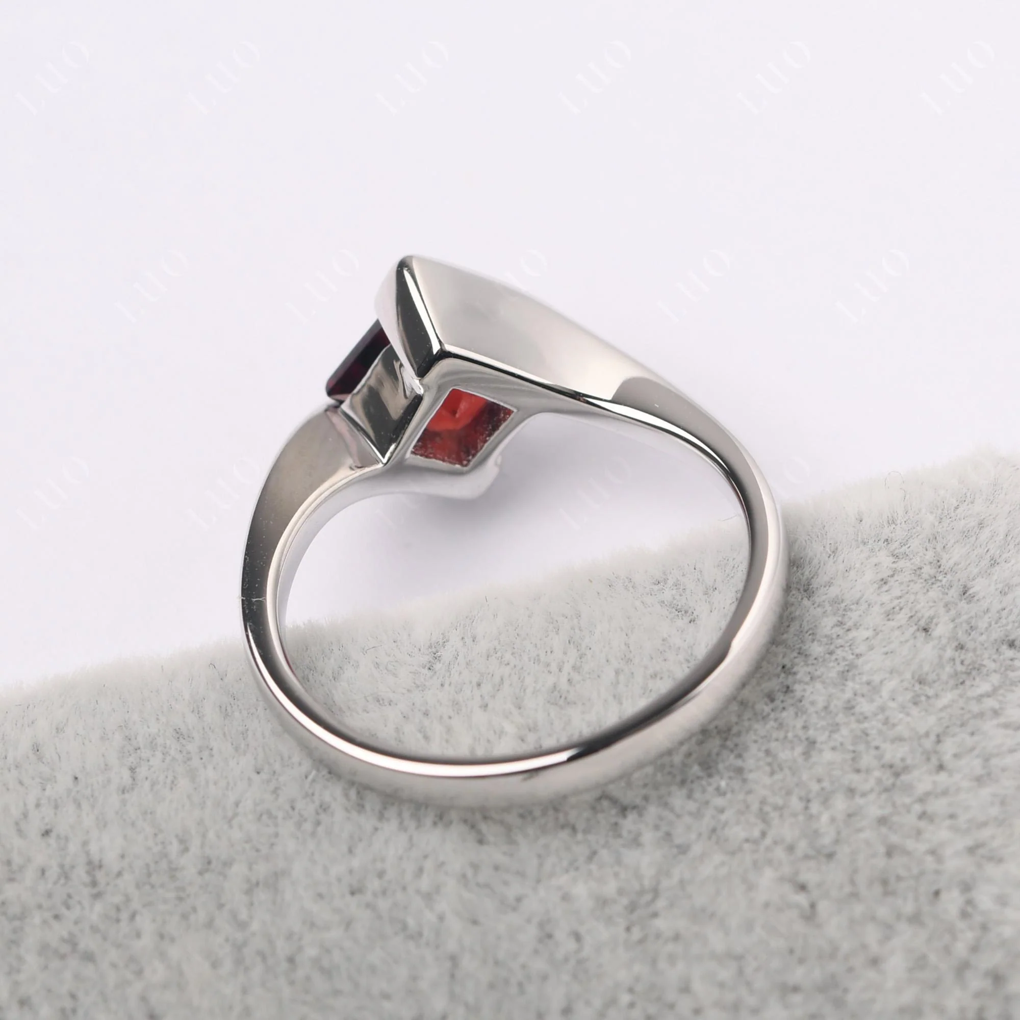 Garnet Tension Engagement Ring - Image 31